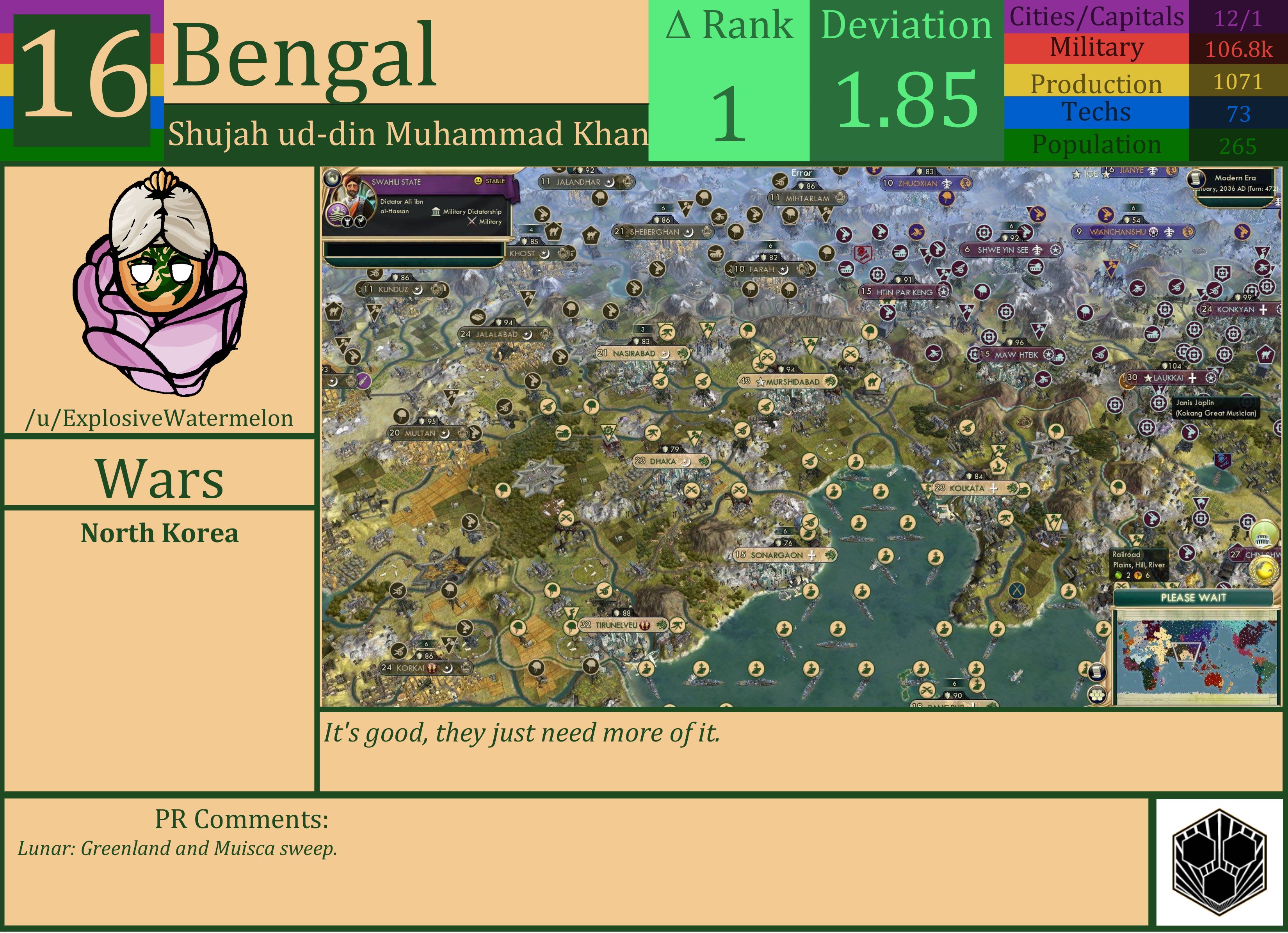 CBR In-Game Screenshot of Bengal