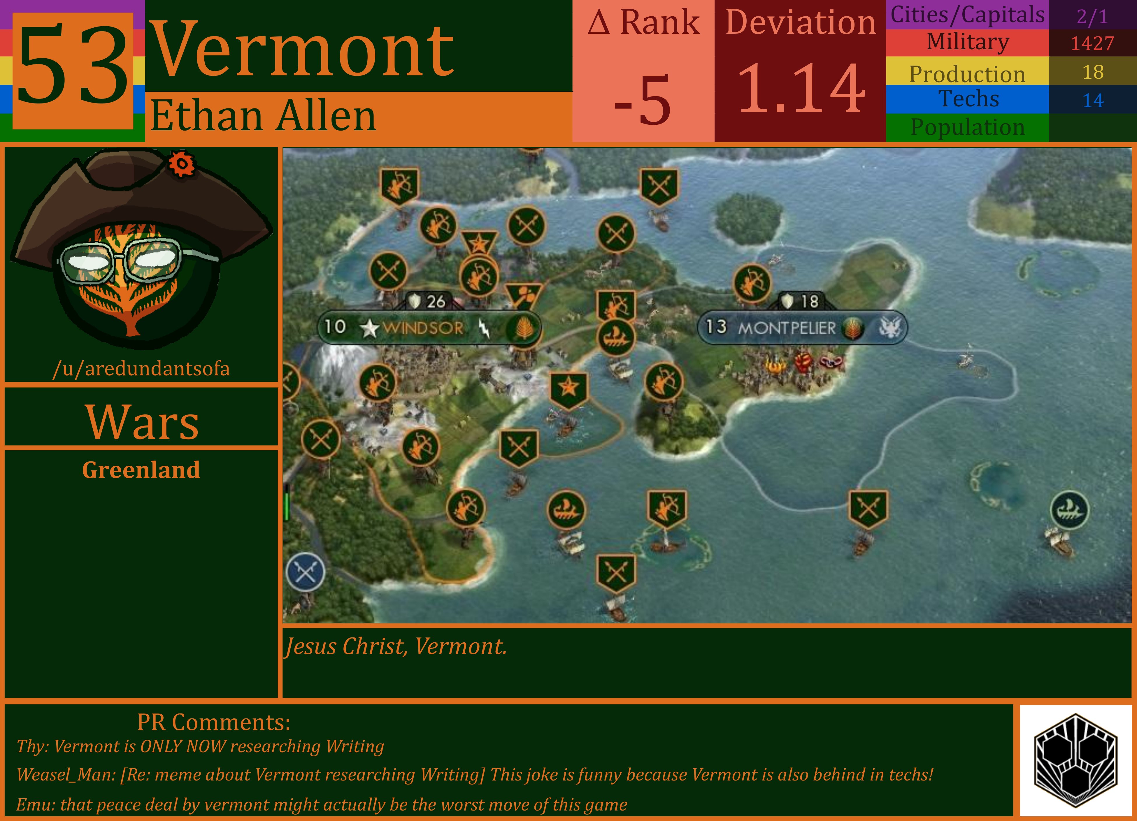 CBR In-Game Screenshot of Vermont