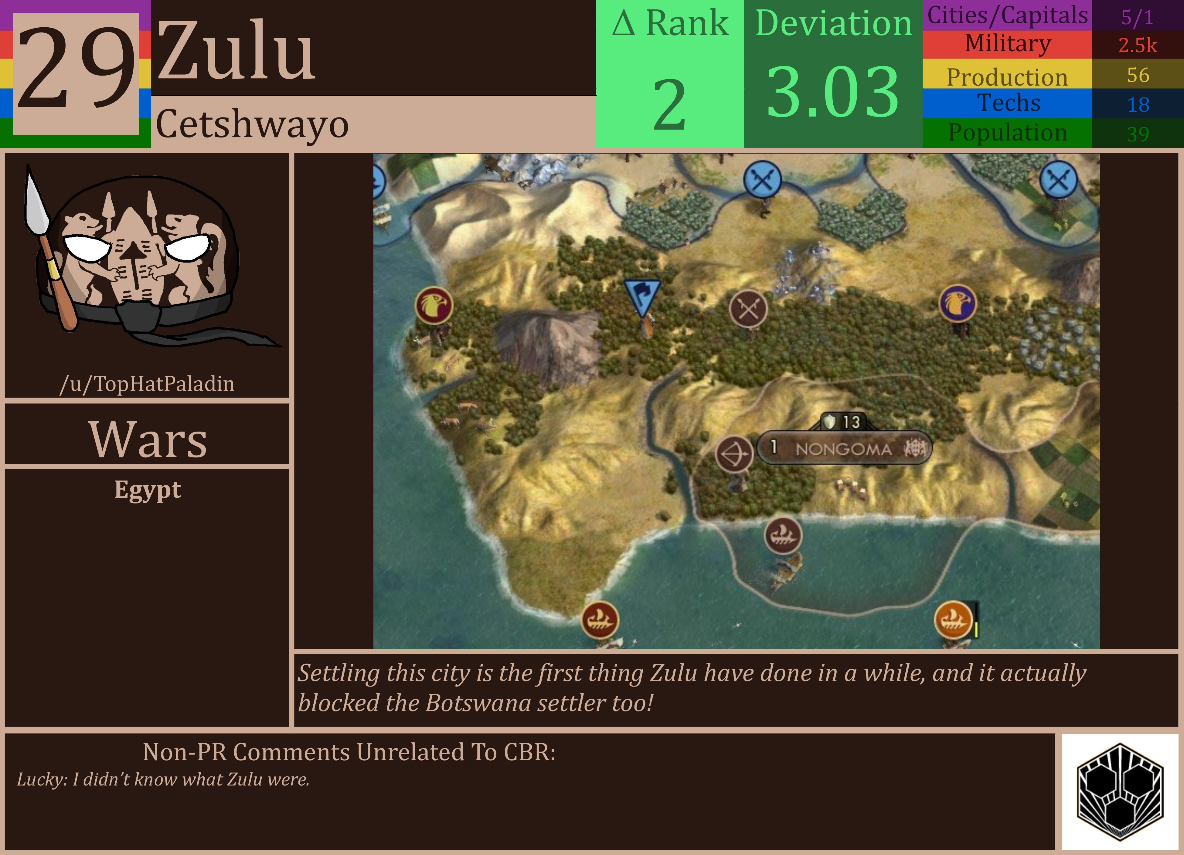 CBR In-Game Screenshot of Zulu
