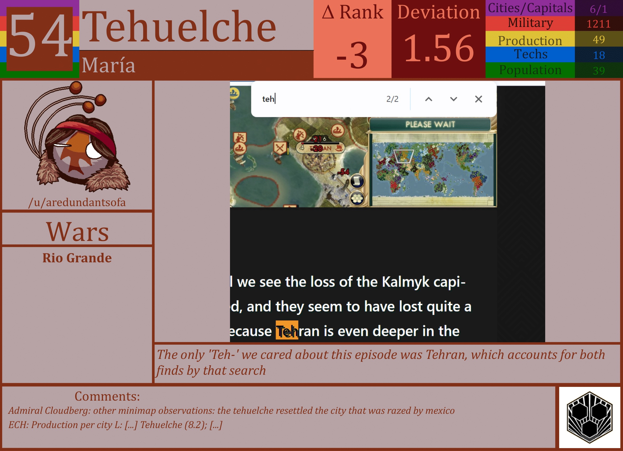 CBR In-Game Screenshot of Tehuelche