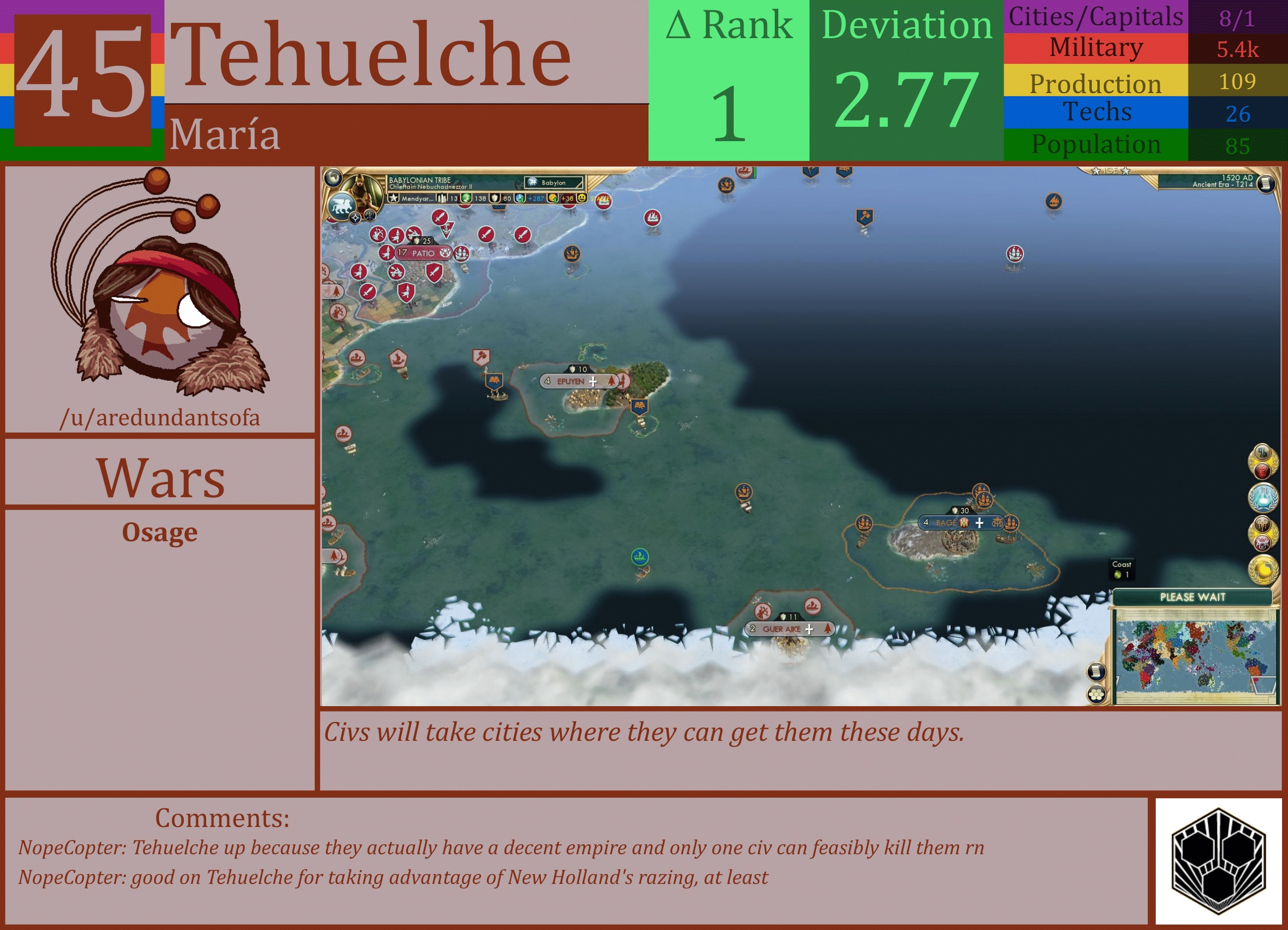 CBR In-Game Screenshot of Tehuelche