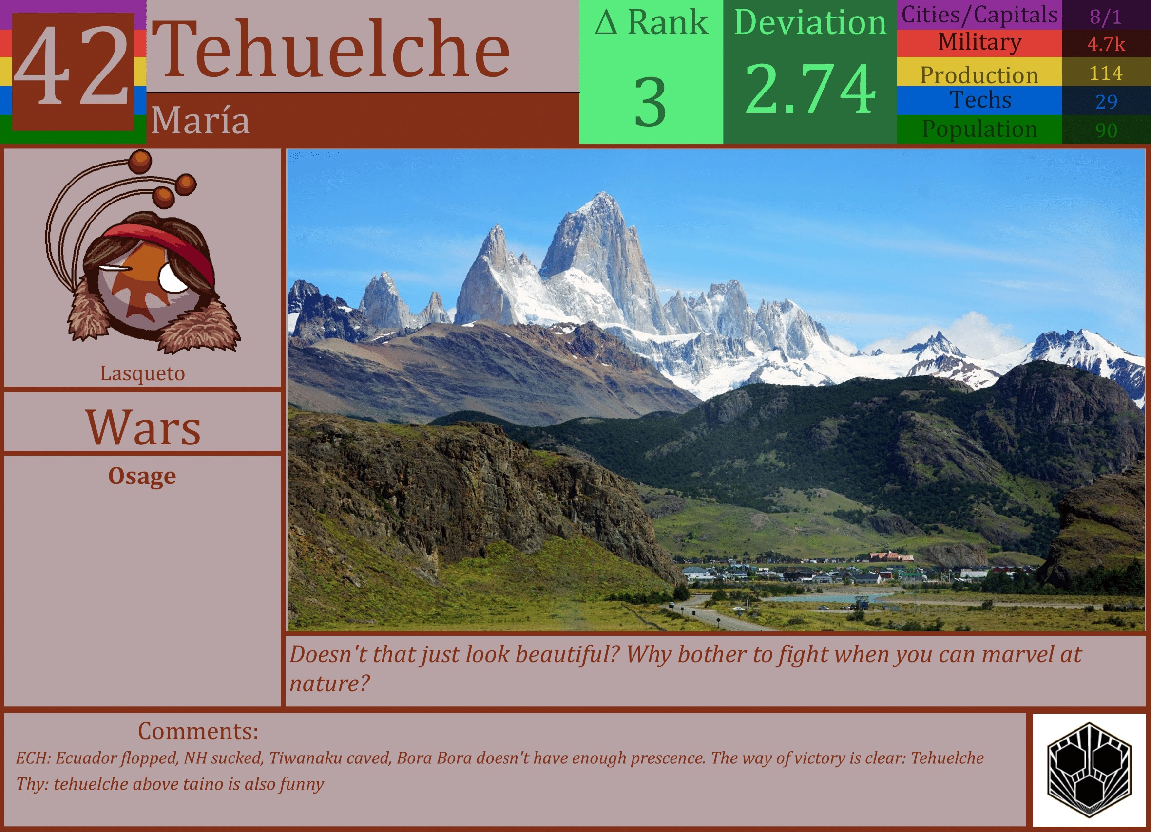 CBR In-Game Screenshot of Tehuelche