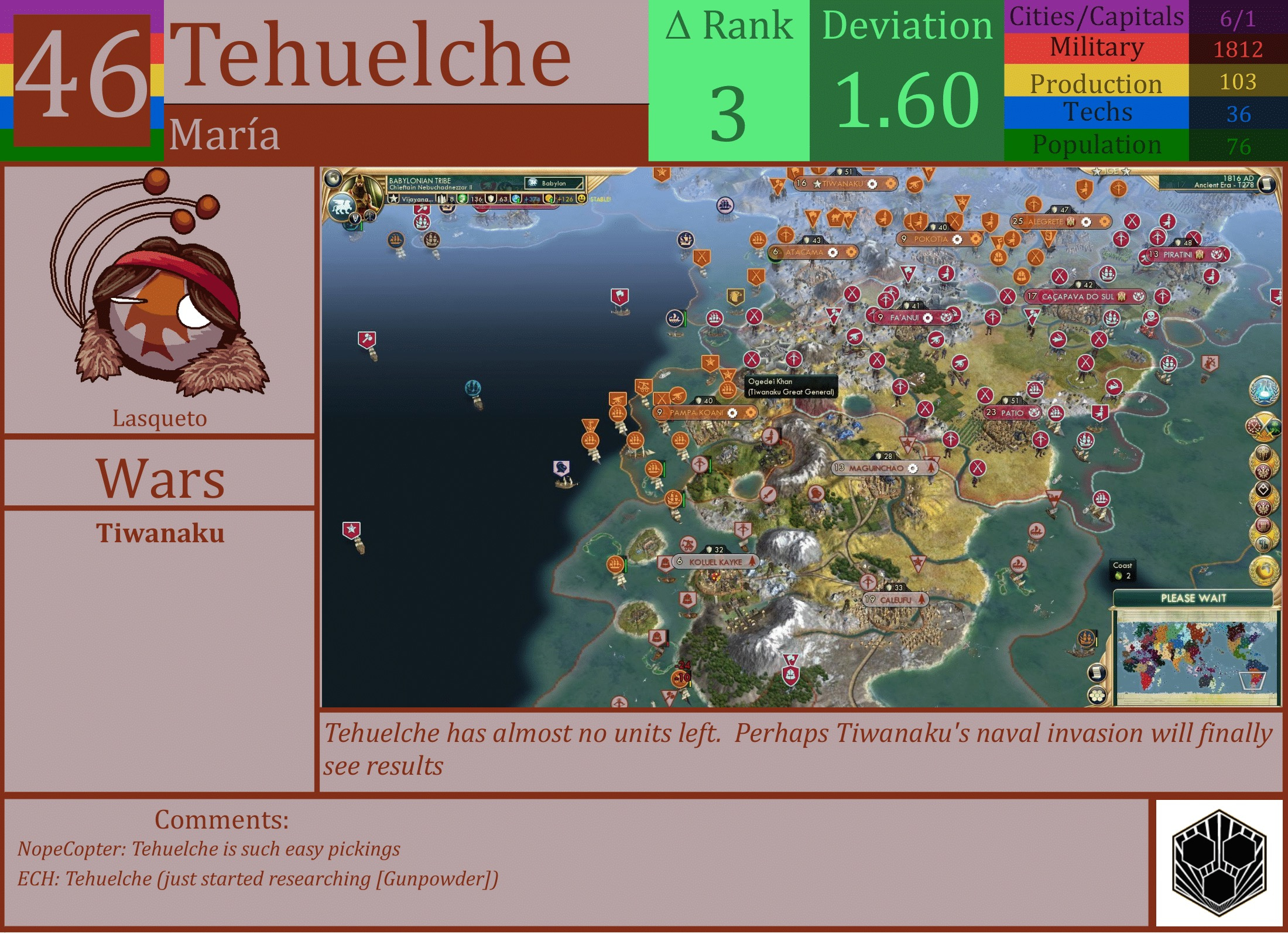 CBR In-Game Screenshot of Tehuelche