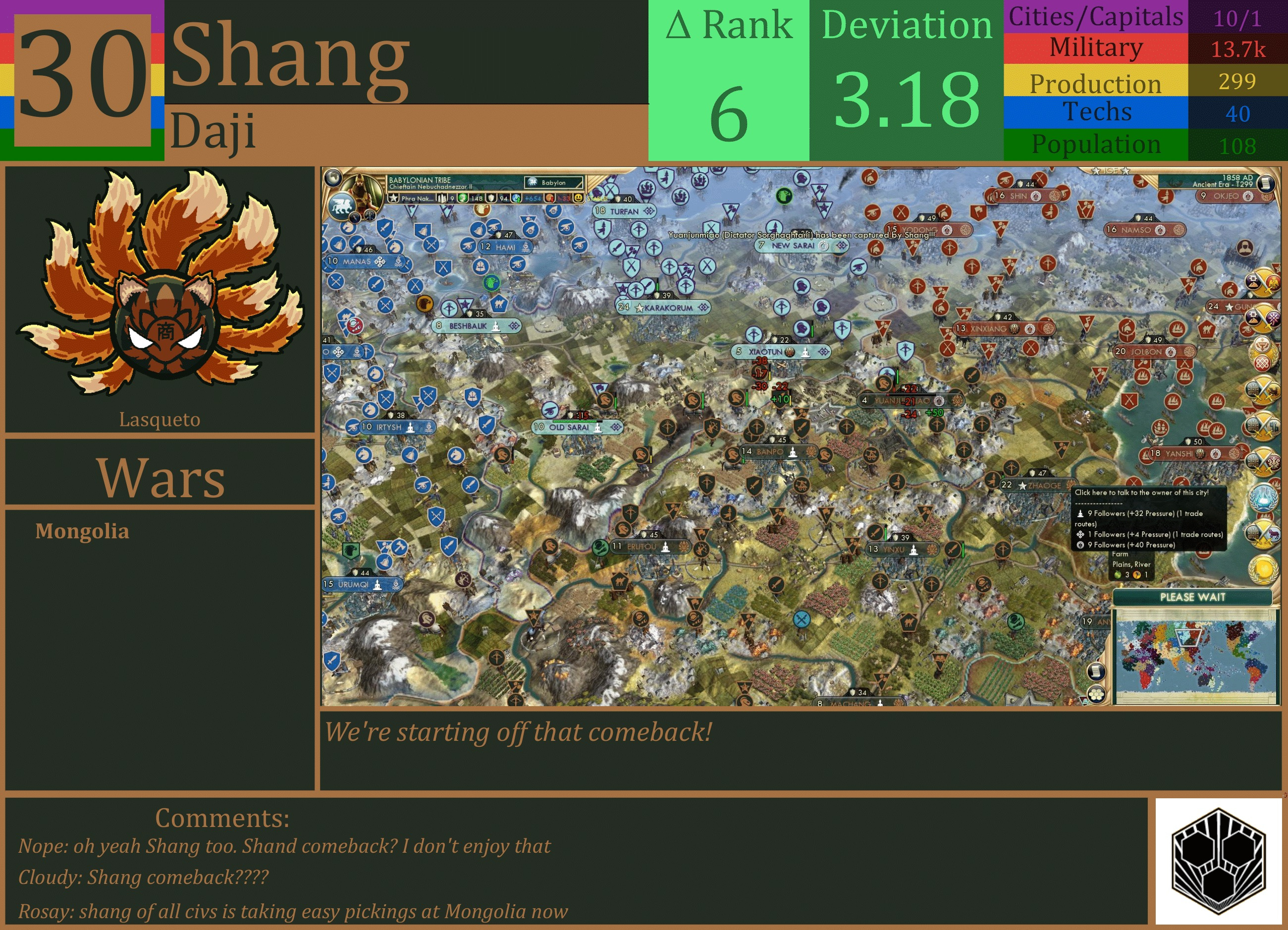 CBR In-Game Screenshot of Shang