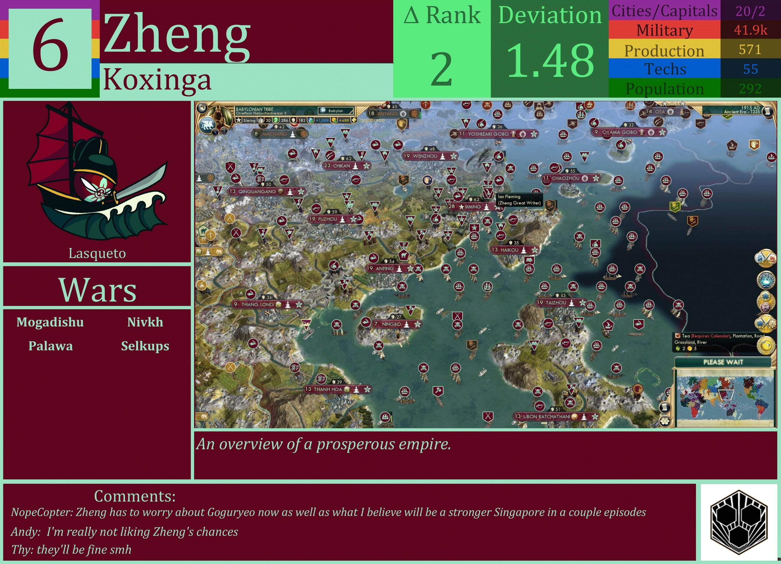 CBR In-Game Screenshot of Zheng