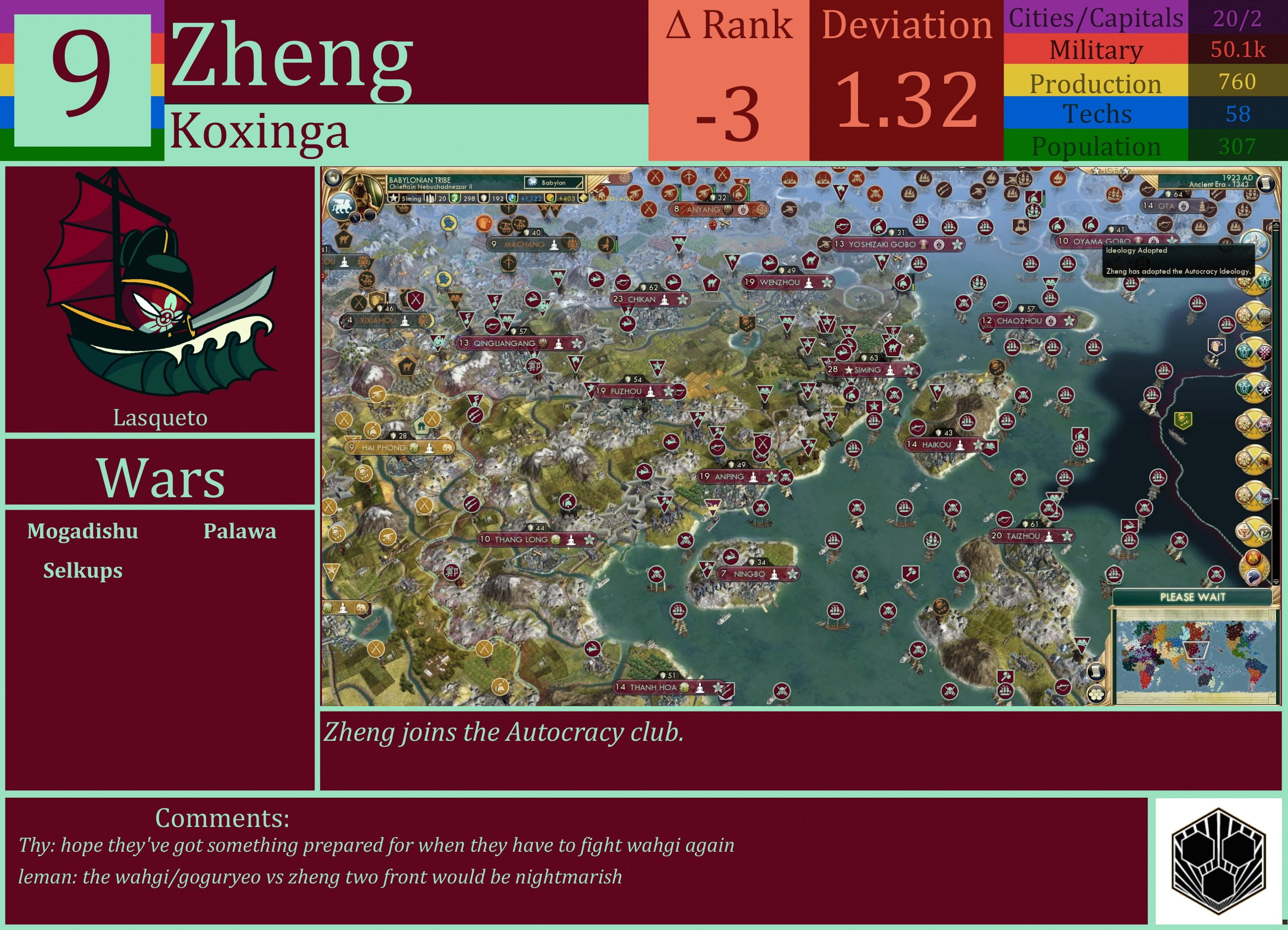 CBR In-Game Screenshot of Zheng