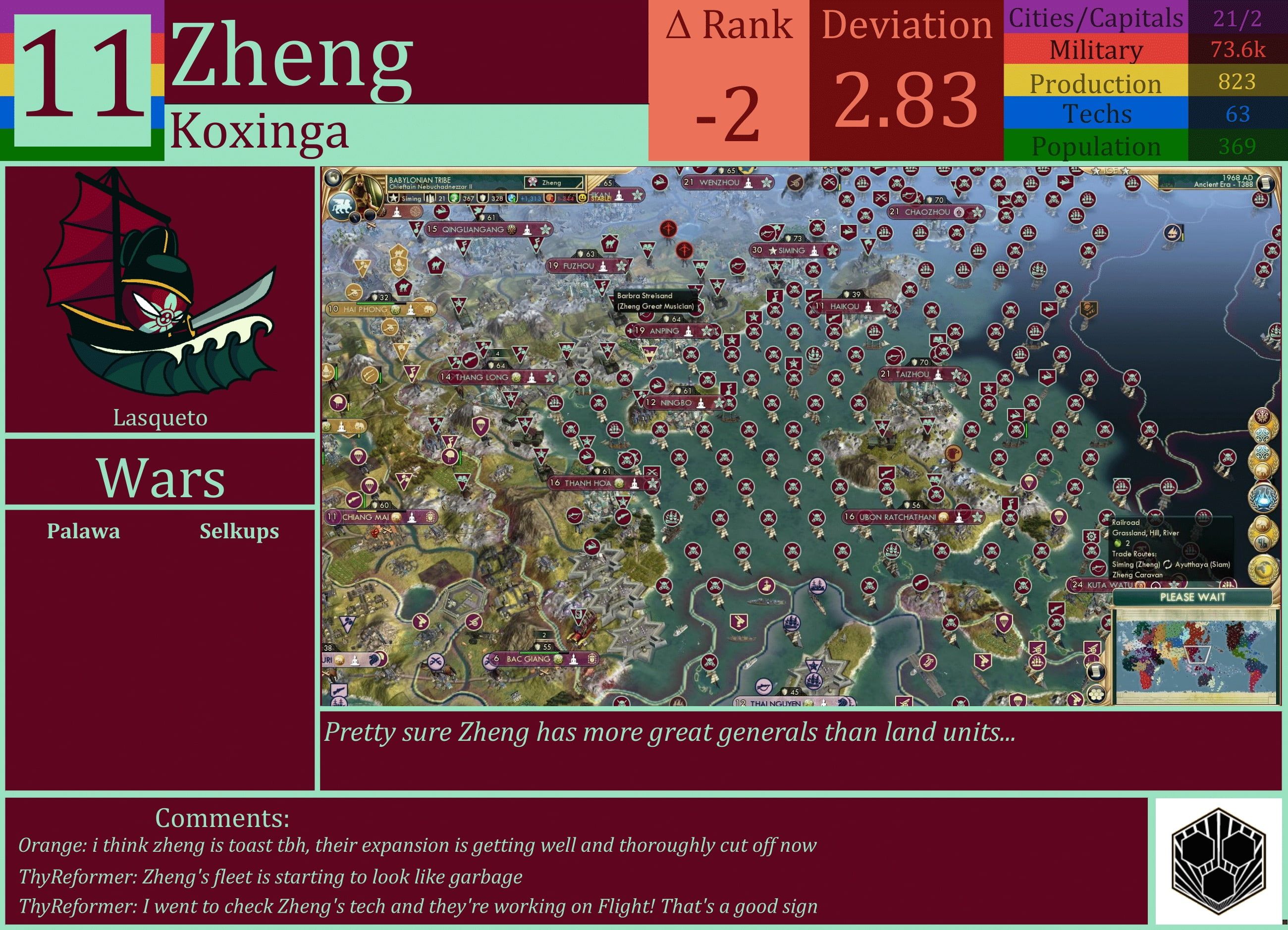 CBR In-Game Screenshot of Zheng