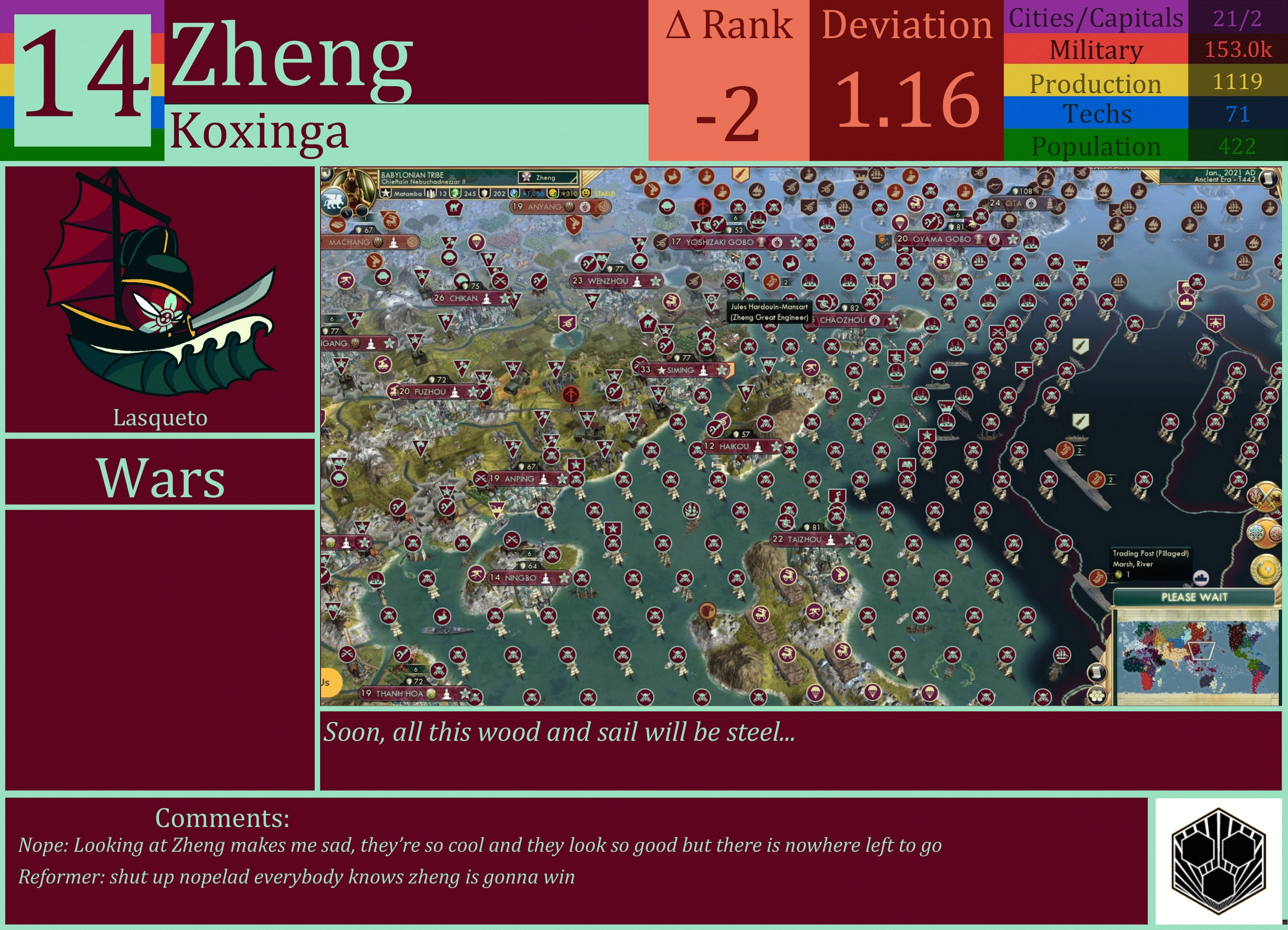 CBR In-Game Screenshot of Zheng