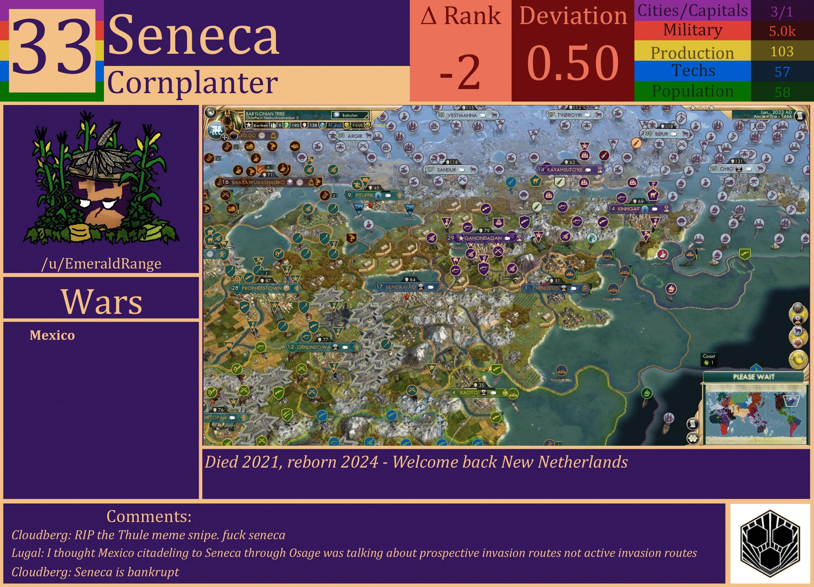 CBR In-Game Screenshot of Seneca