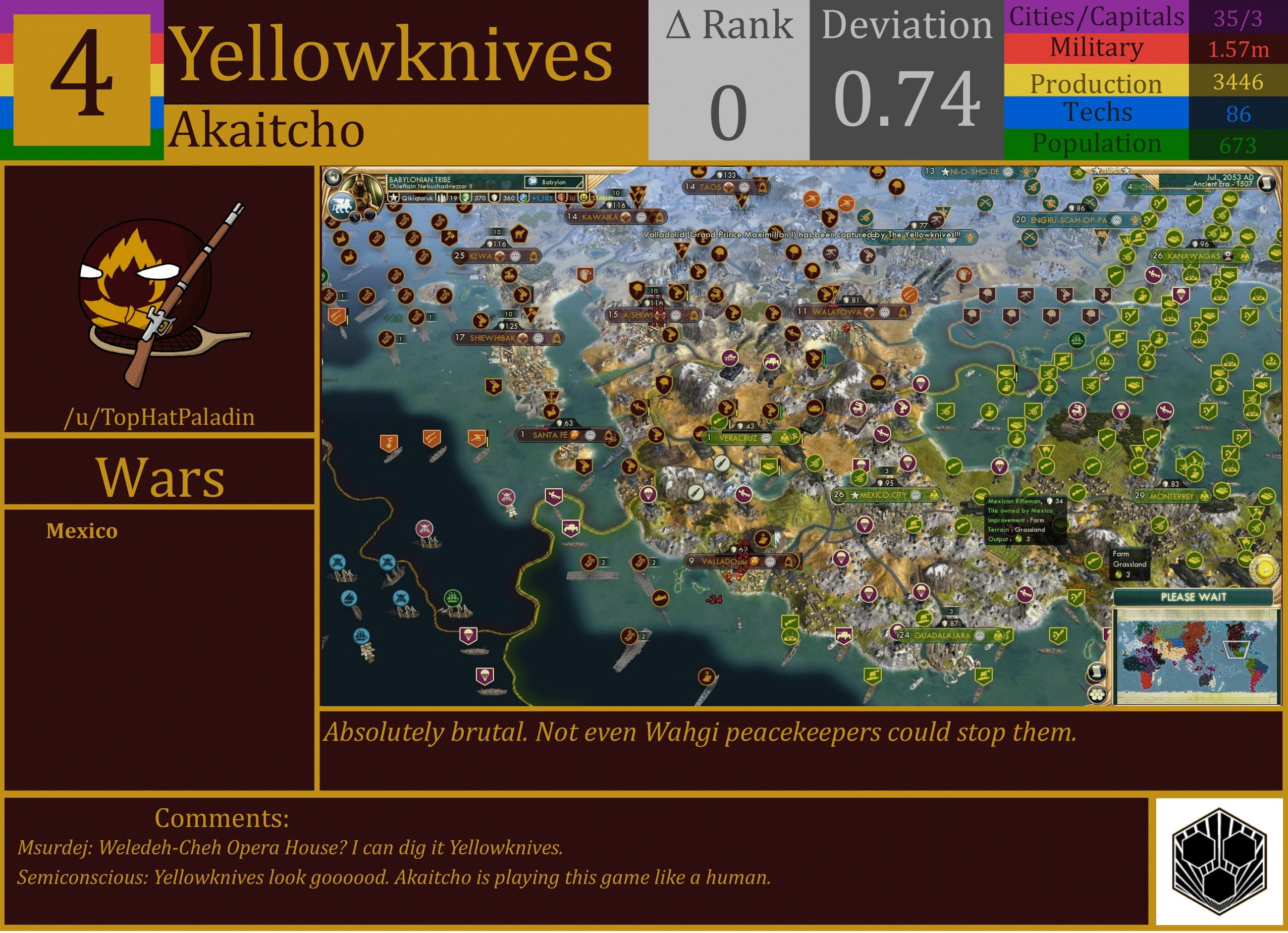 CBR In-Game Screenshot of Yellowknives