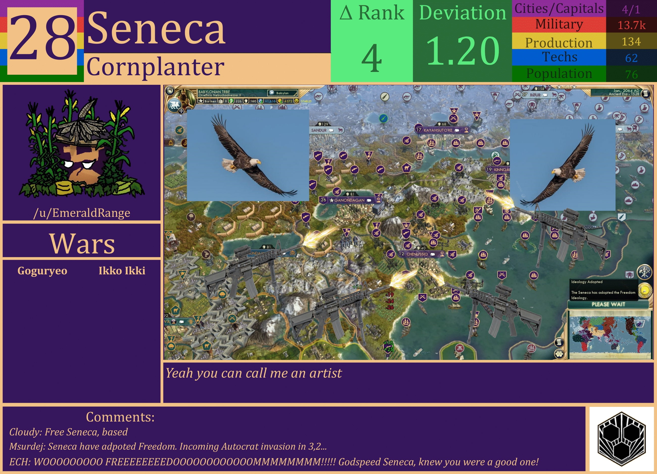 CBR In-Game Screenshot of Seneca