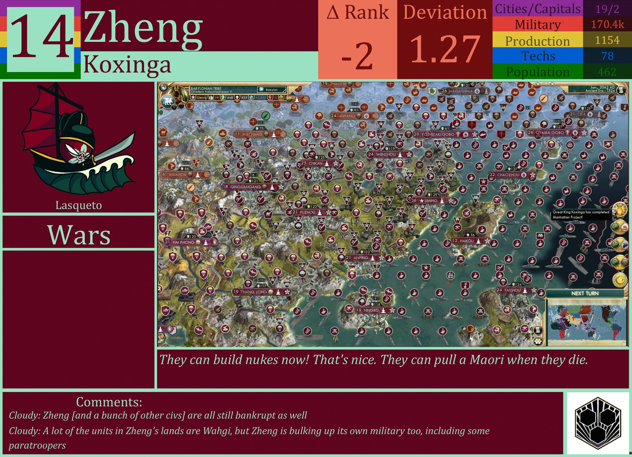 CBR In-Game Screenshot of Zheng