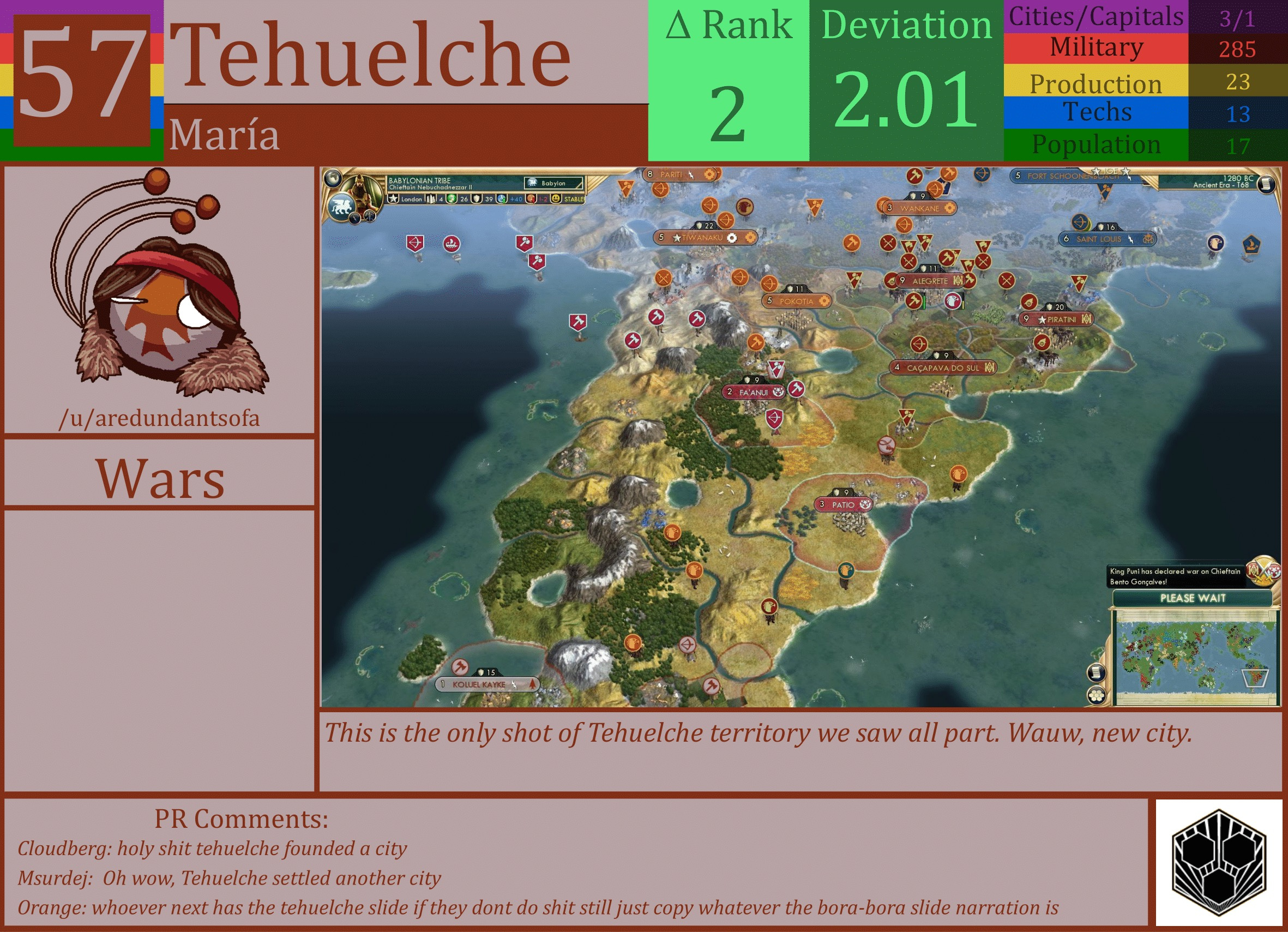 CBR In-Game Screenshot of Tehuelche