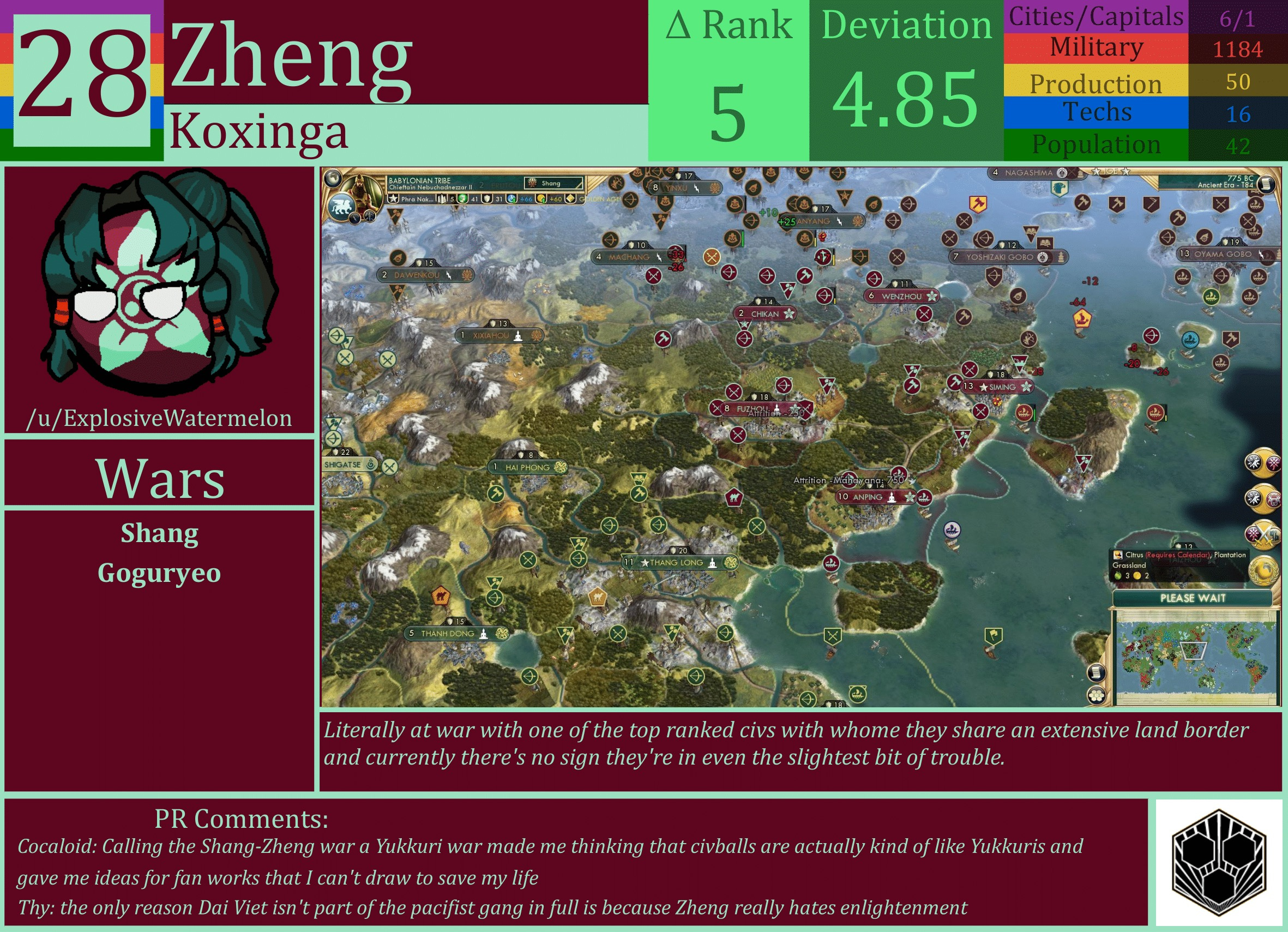 CBR In-Game Screenshot of Zheng