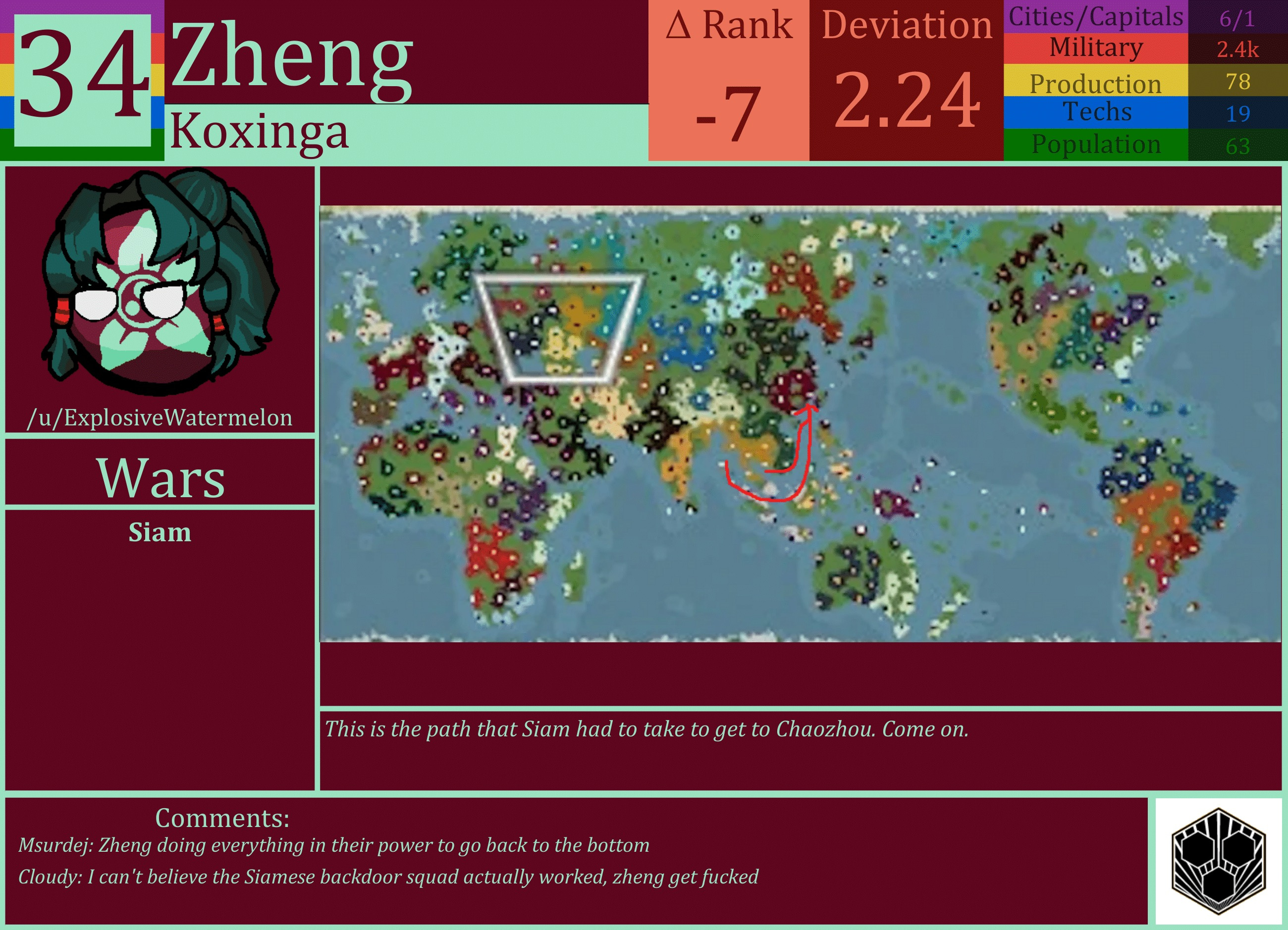 CBR In-Game Screenshot of Zheng