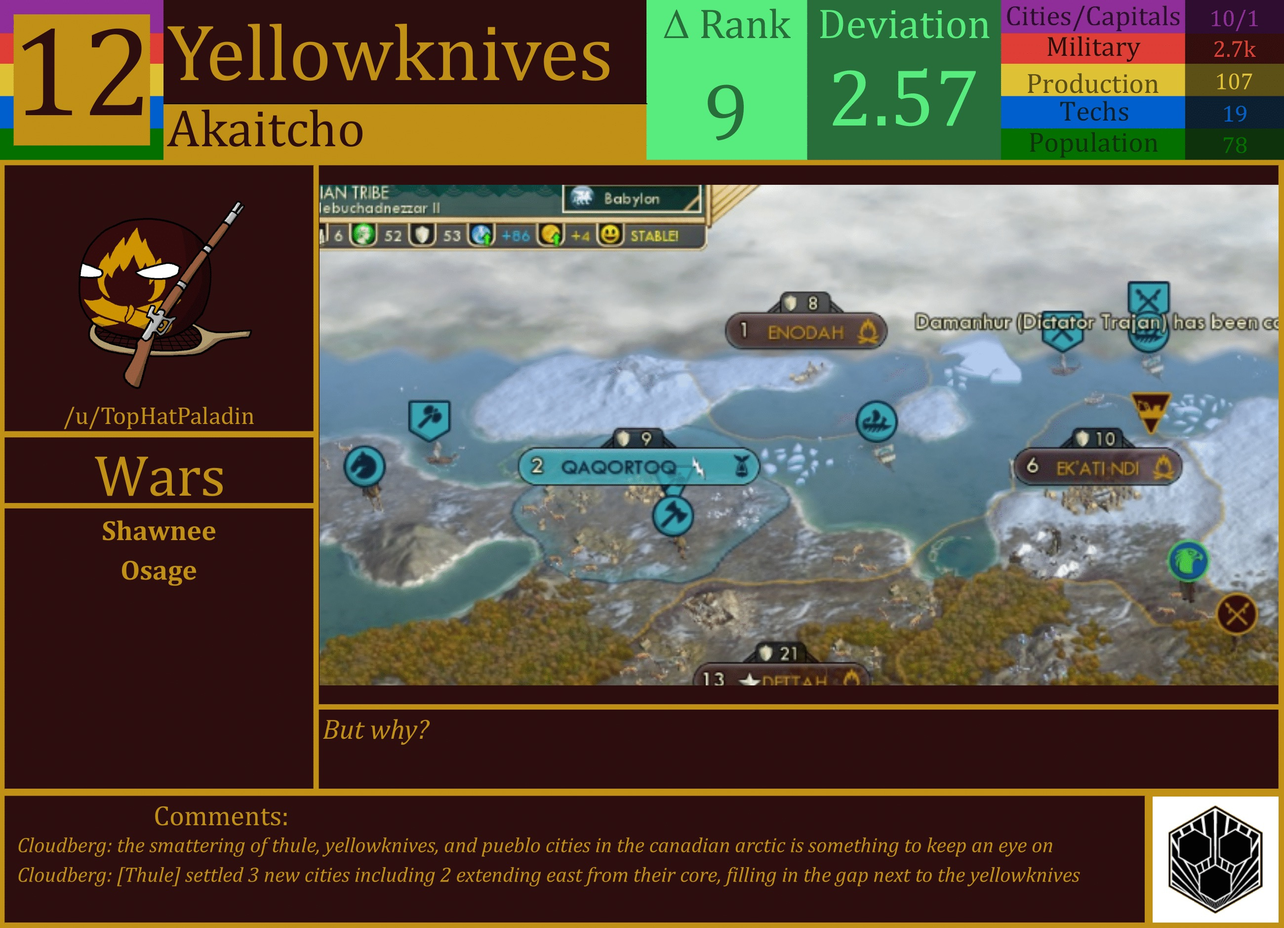 CBR In-Game Screenshot of Yellowknives