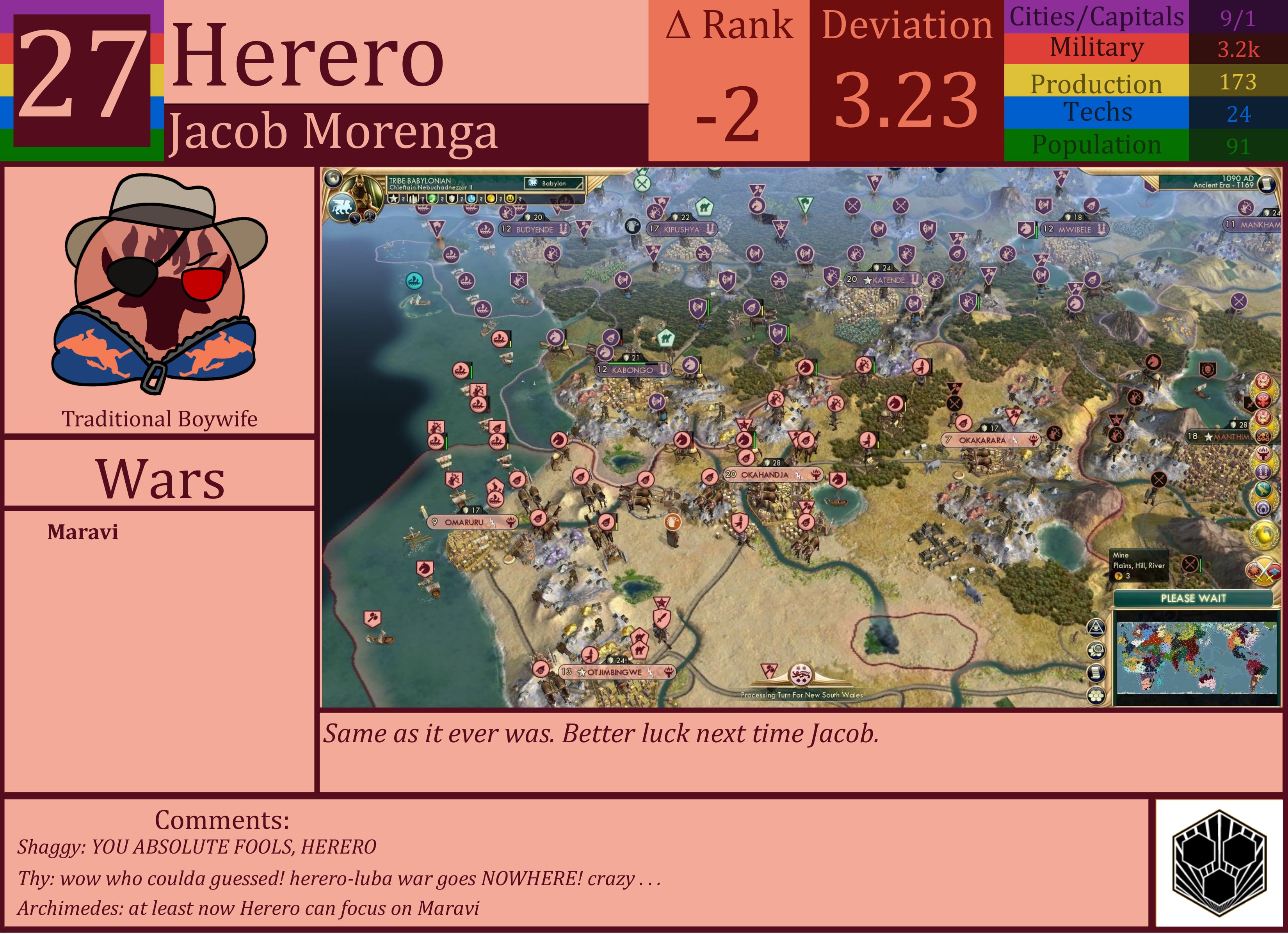 CBR In-Game Screenshot of Herero