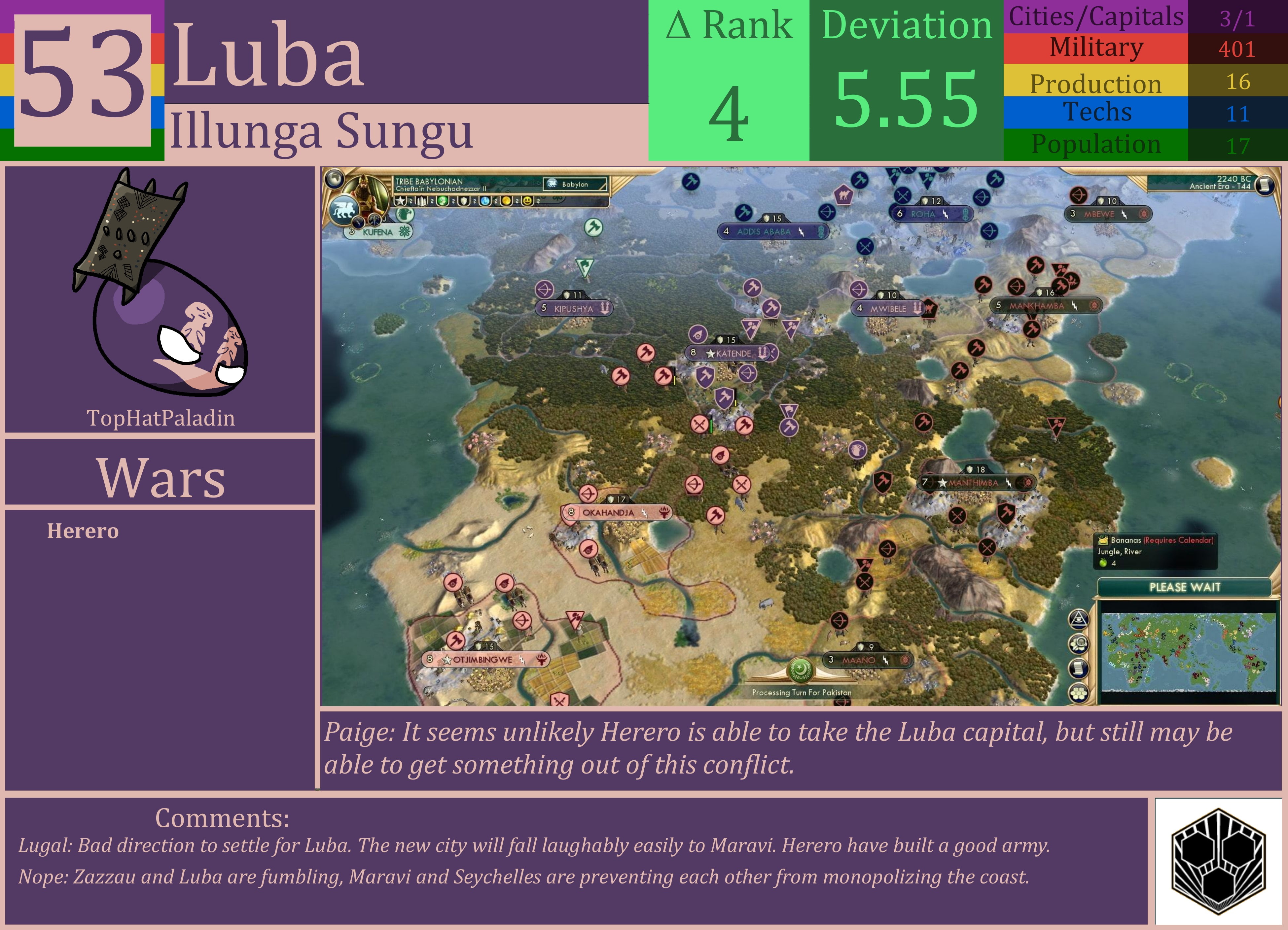 CBR In-Game Screenshot of Luba