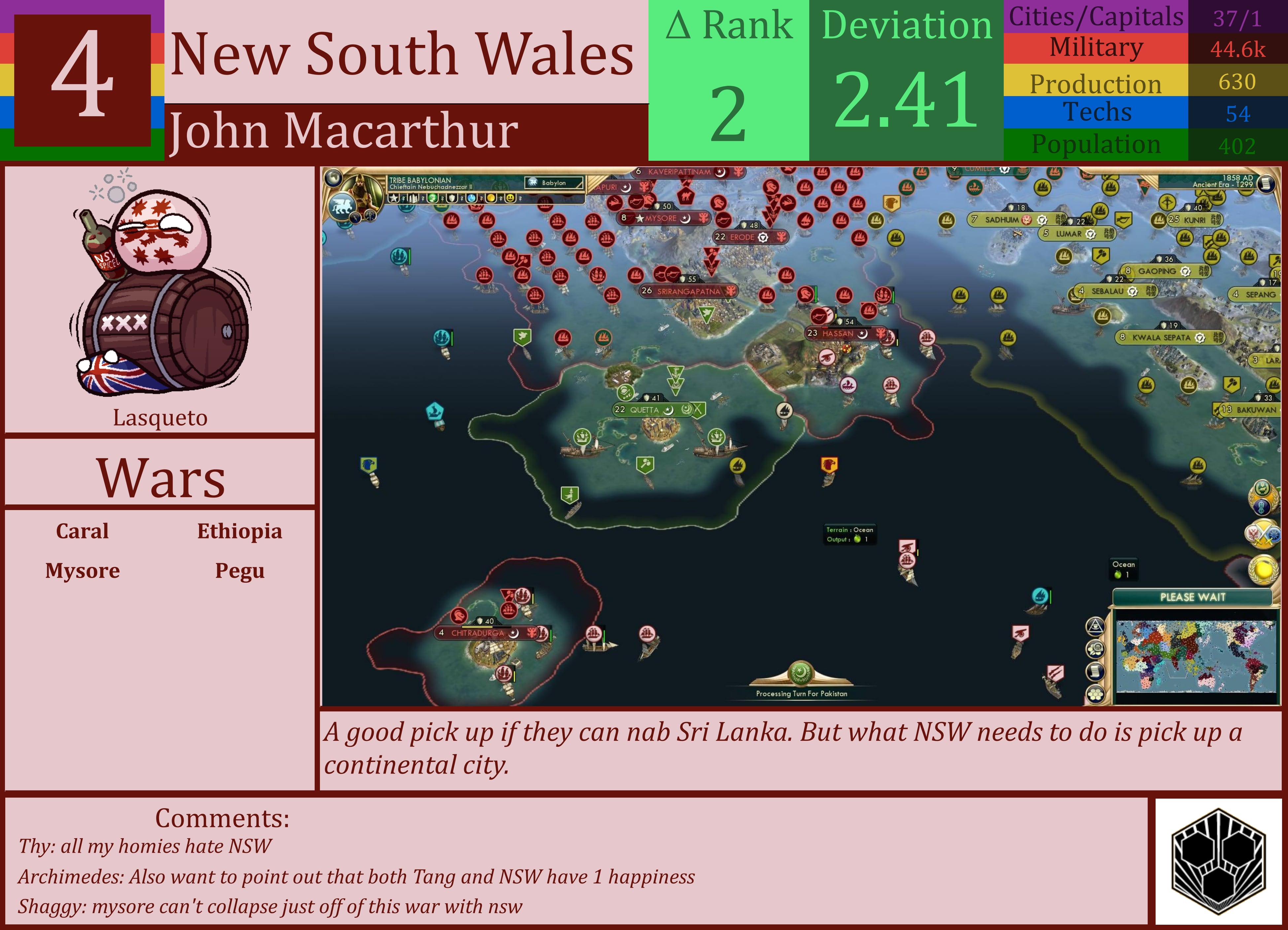 CBR In-Game Screenshot of New South Wales
