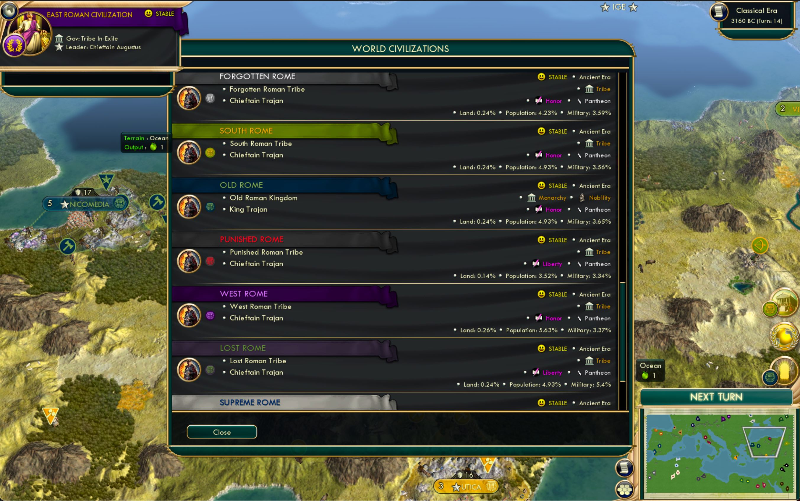 CBR In-Game Screenshot of Rex Traianus