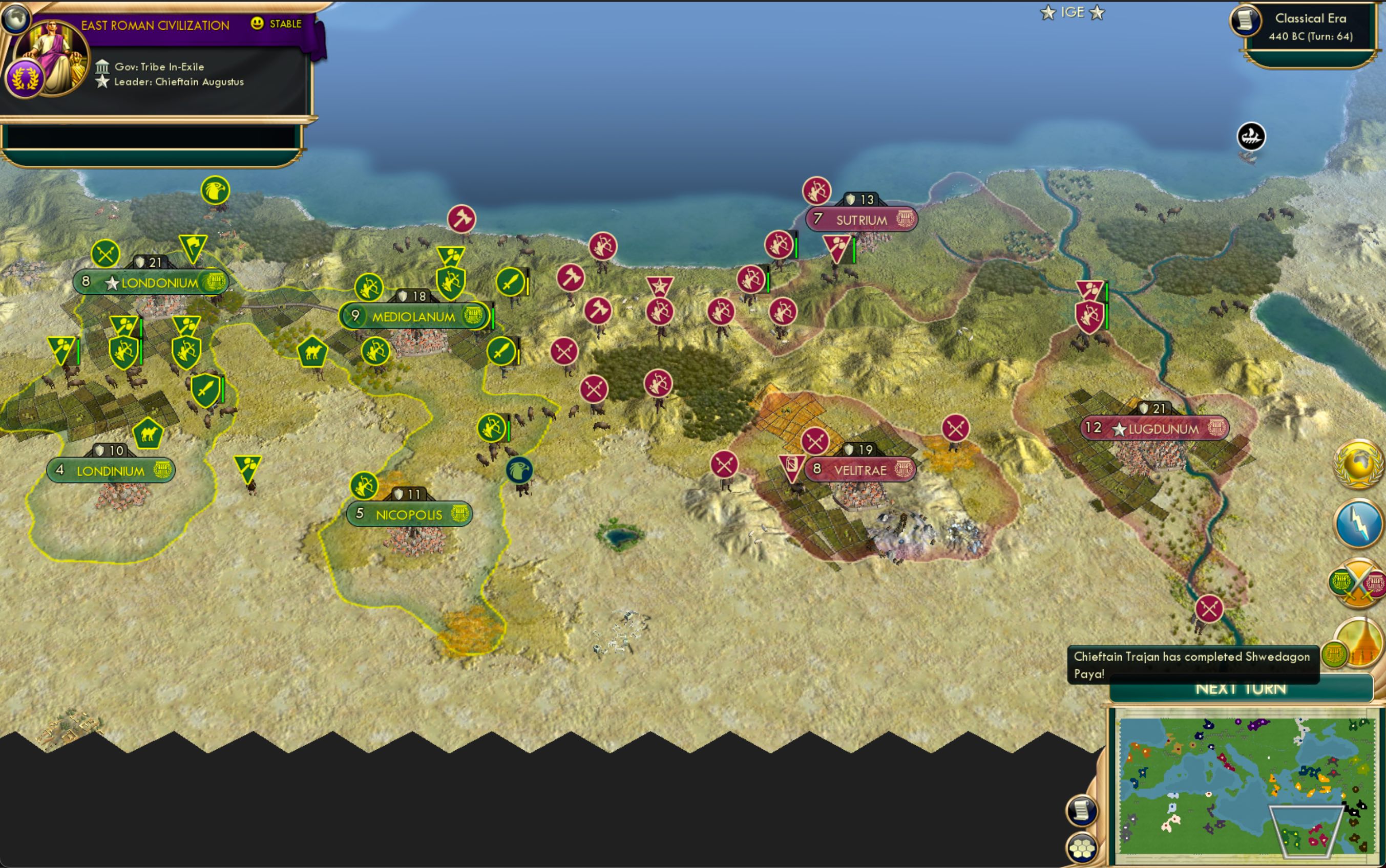 CBR In-Game Screenshot of Fabula de Urbibus Duabus