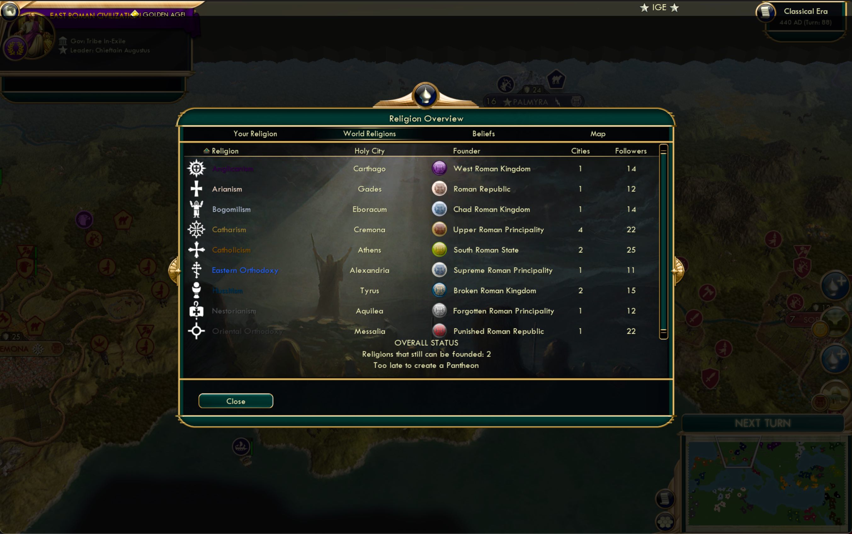 CBR In-Game Screenshot of Religiones Novem