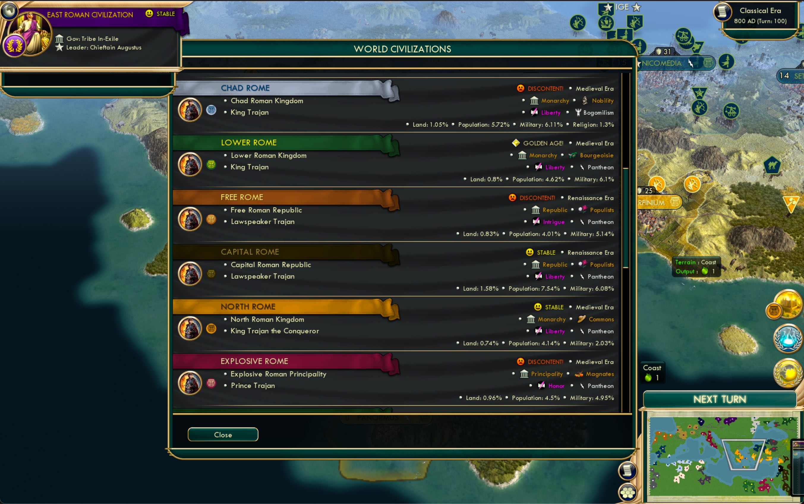 CBR In-Game Screenshot of Rebelliones Praesentis