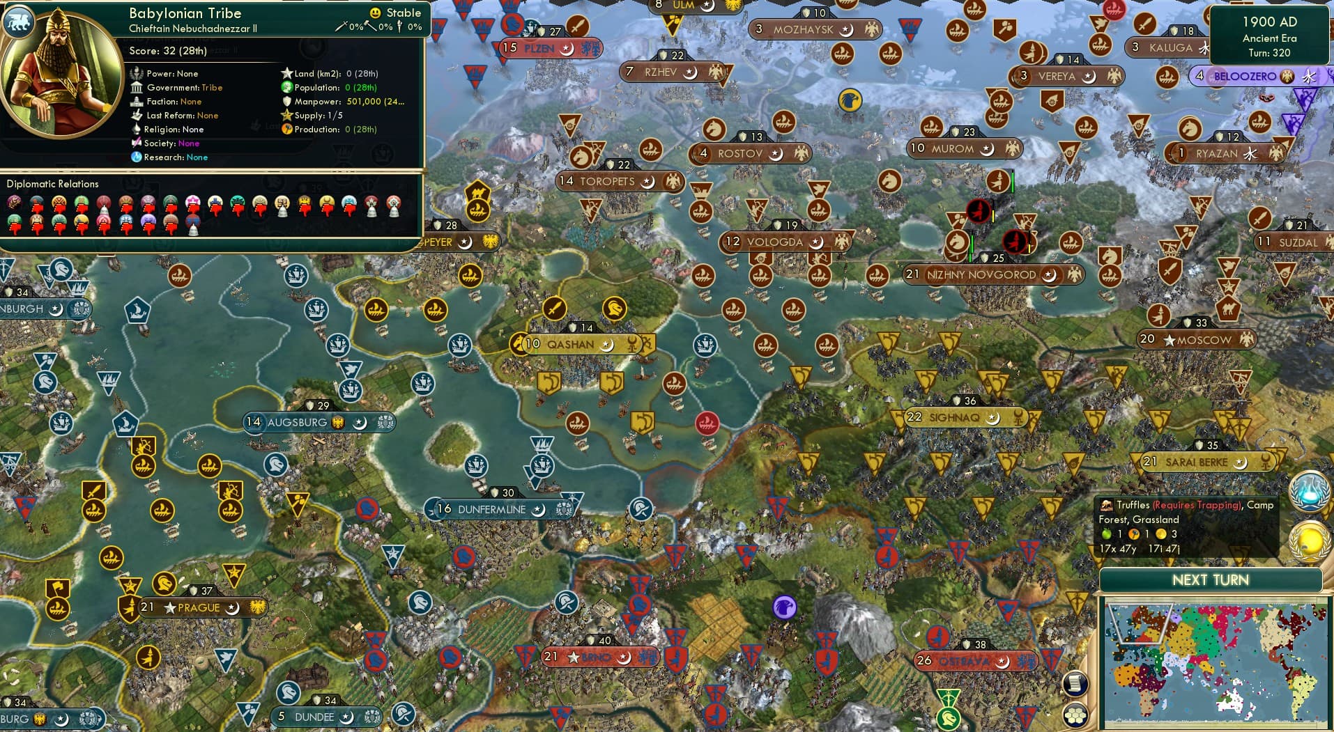 CBR In-Game Screenshot of Muscovy definitely didn’t lose any cities to any purple civs.