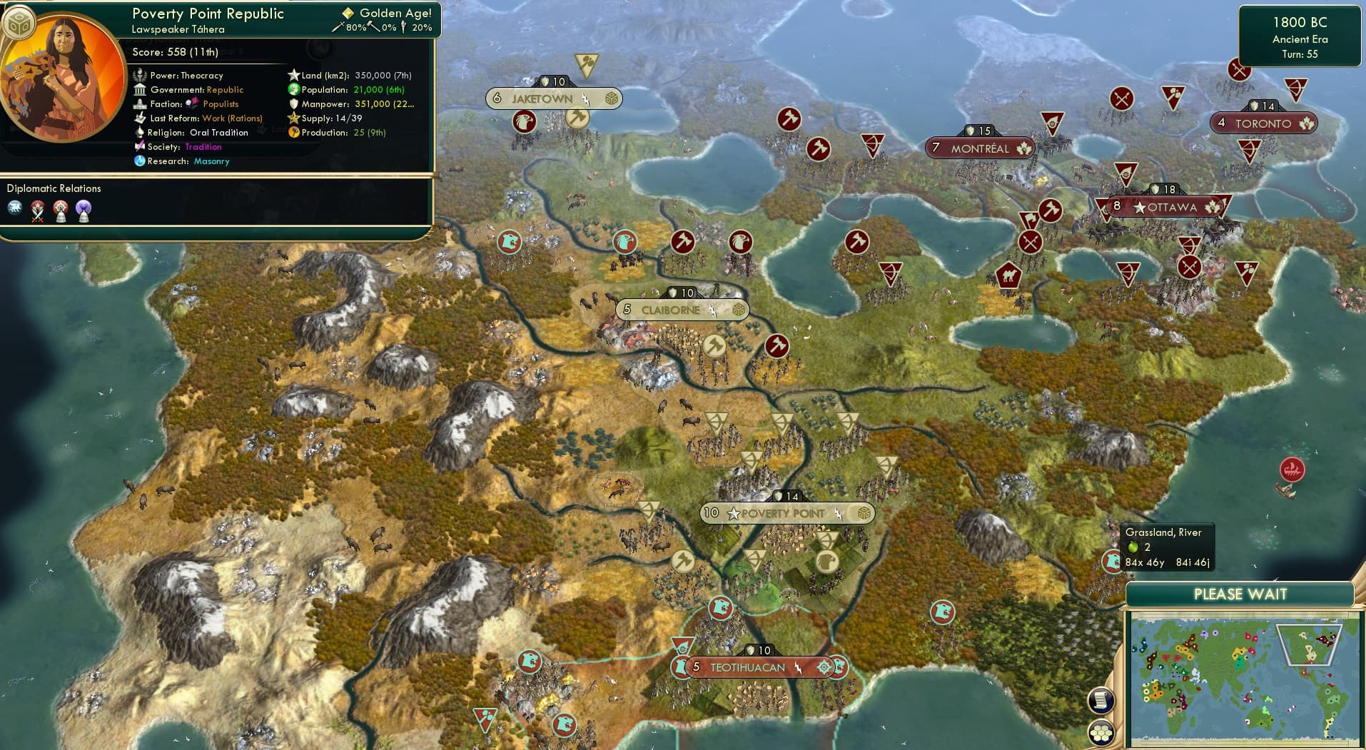 CBR In-Game Screenshot of Lawspeaker Tahera has to speak the law. Supreme Leader Montezuma doesn’t have to say a damn thing.