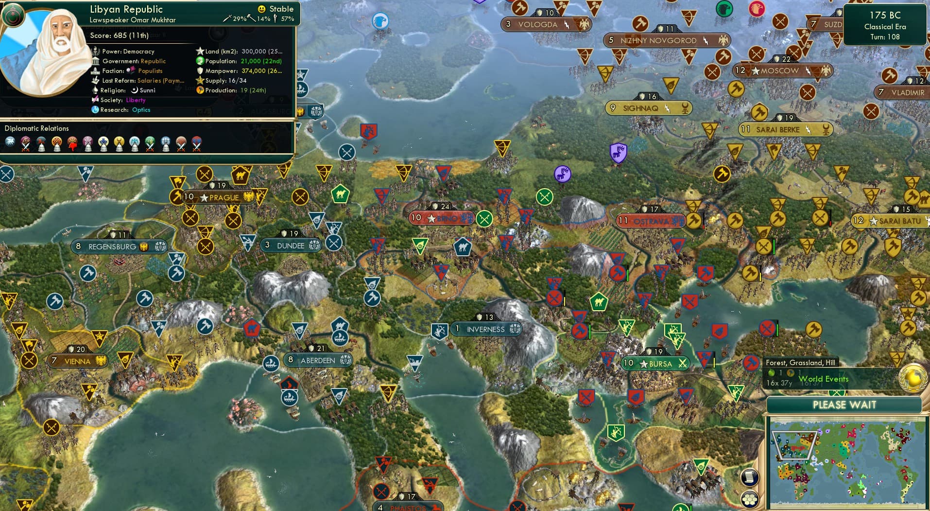 CBR In-Game Screenshot of A Scottish curtain has descended across Europe...