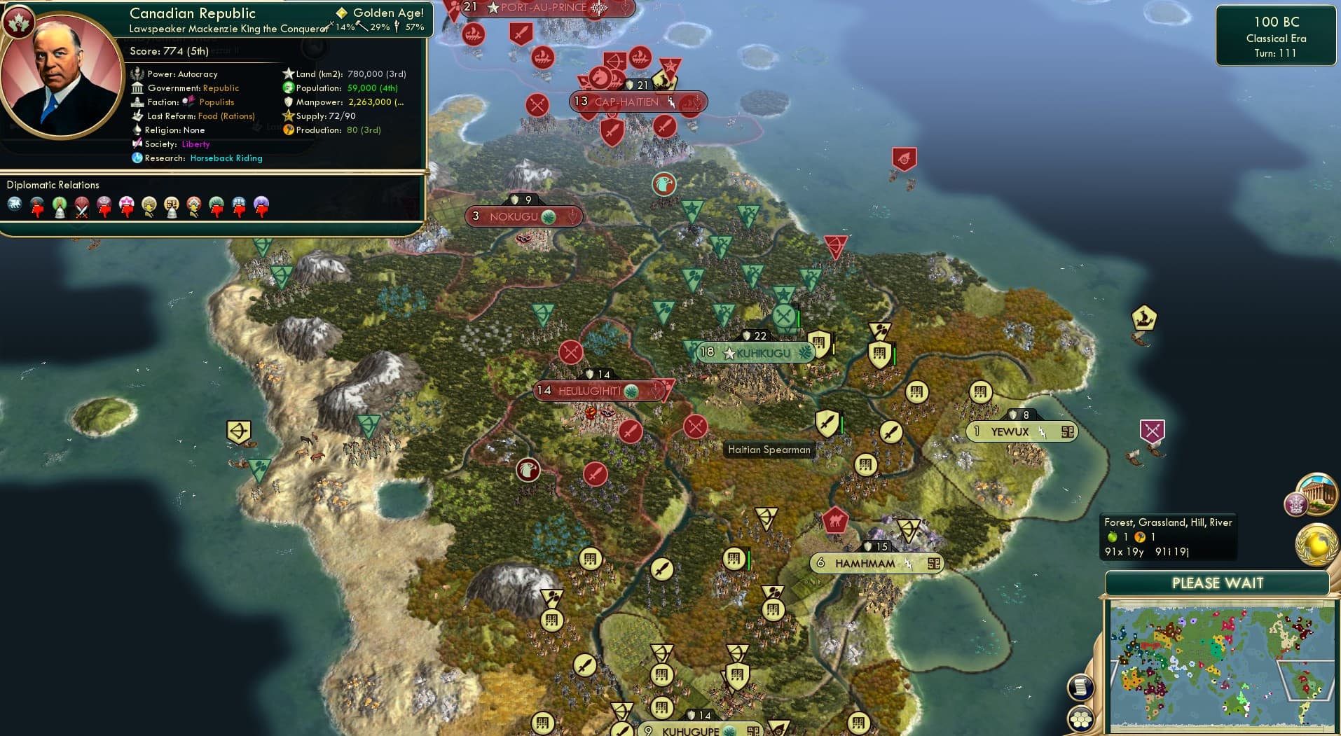 CBR In-Game Screenshot of Lawspeaker Mackenzie King the Conqueror